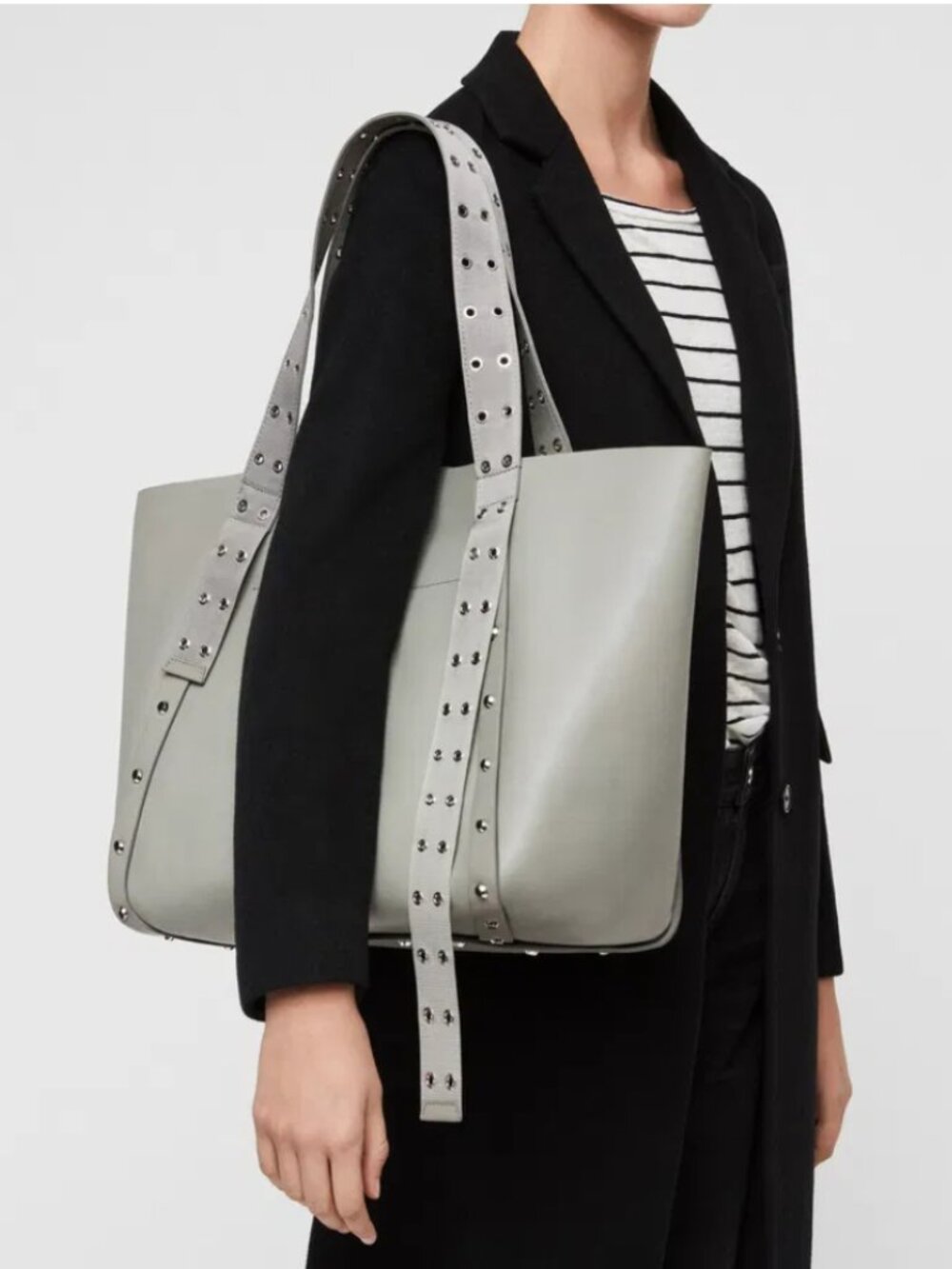 All Saints Large Grey Tote "LIKE NEW"